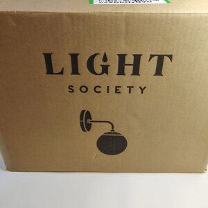 Globe Wall Light Society Black Glass Sconce Modern Retro Industrial Style